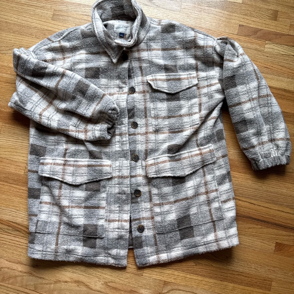 Universal Threads Plaid Teddy Button Up - image 1